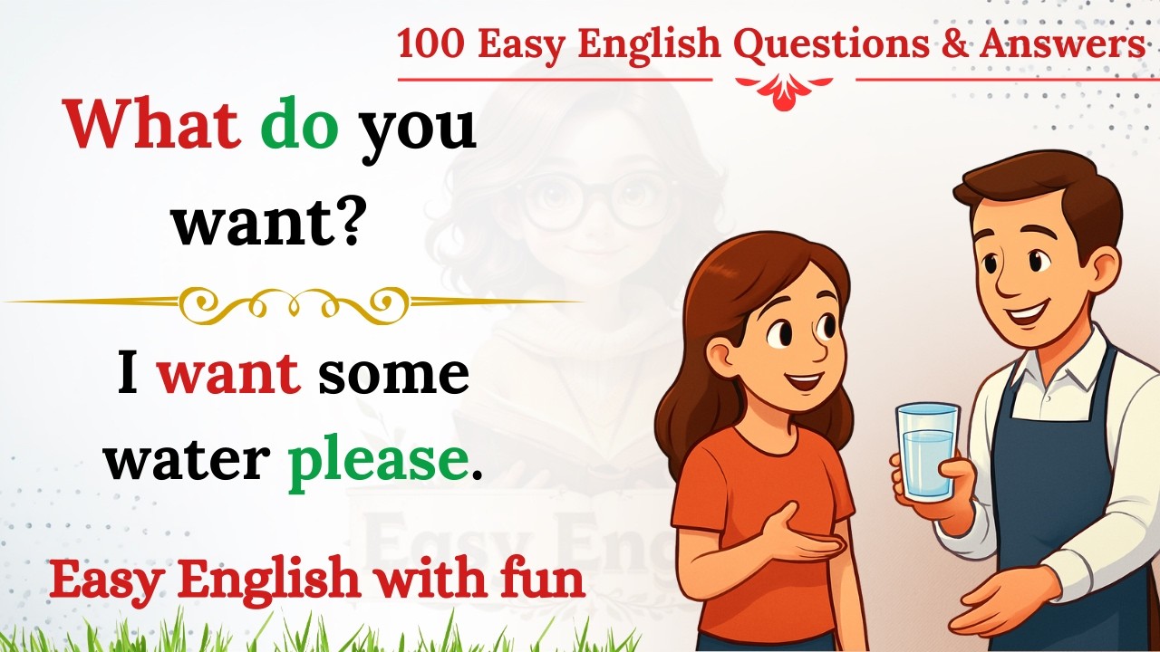✅ Speak English in Real Life 🗣️ | 100 Easy Questions & Answers (A1)