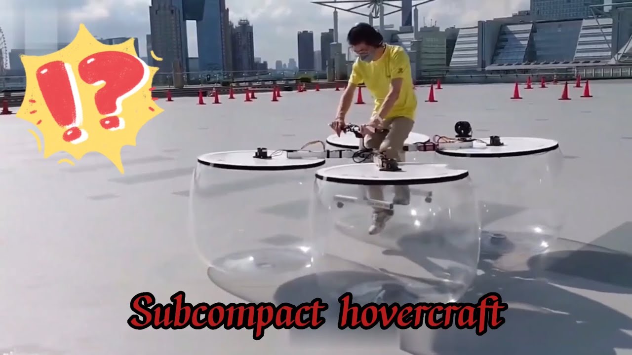 Japanese designers invented a mini hovercraft. Only 4 airbags are needed. It can take off in place