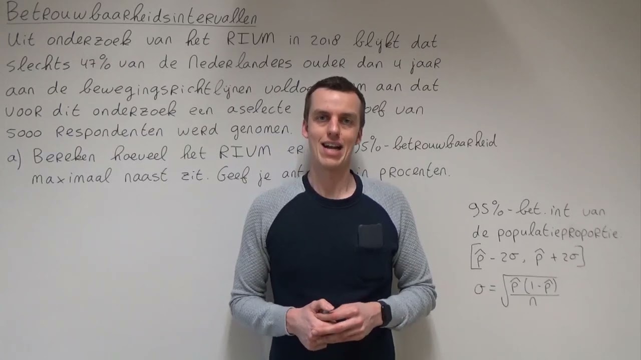 Betrouwbaarheidsintervallen (HAVO wiskunde A)