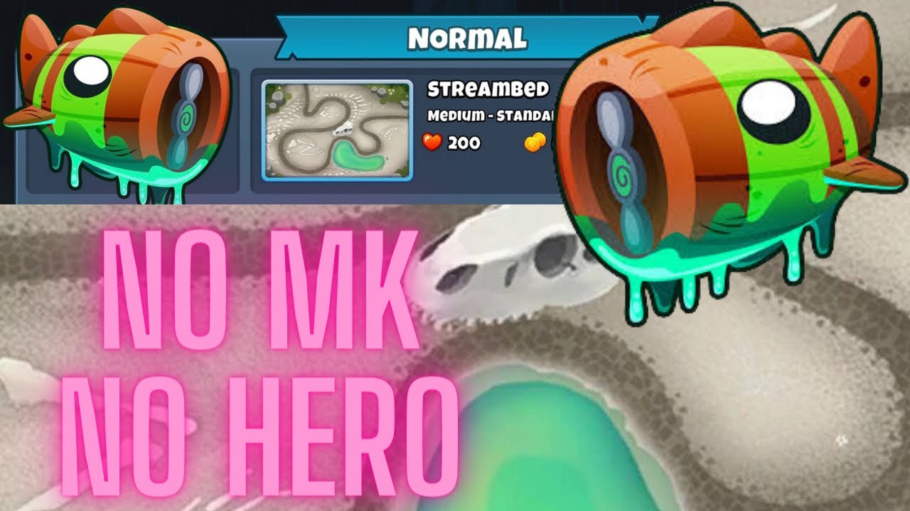 BTD6 Bloonarius Normal - NO MK & NO HERO - Streambed