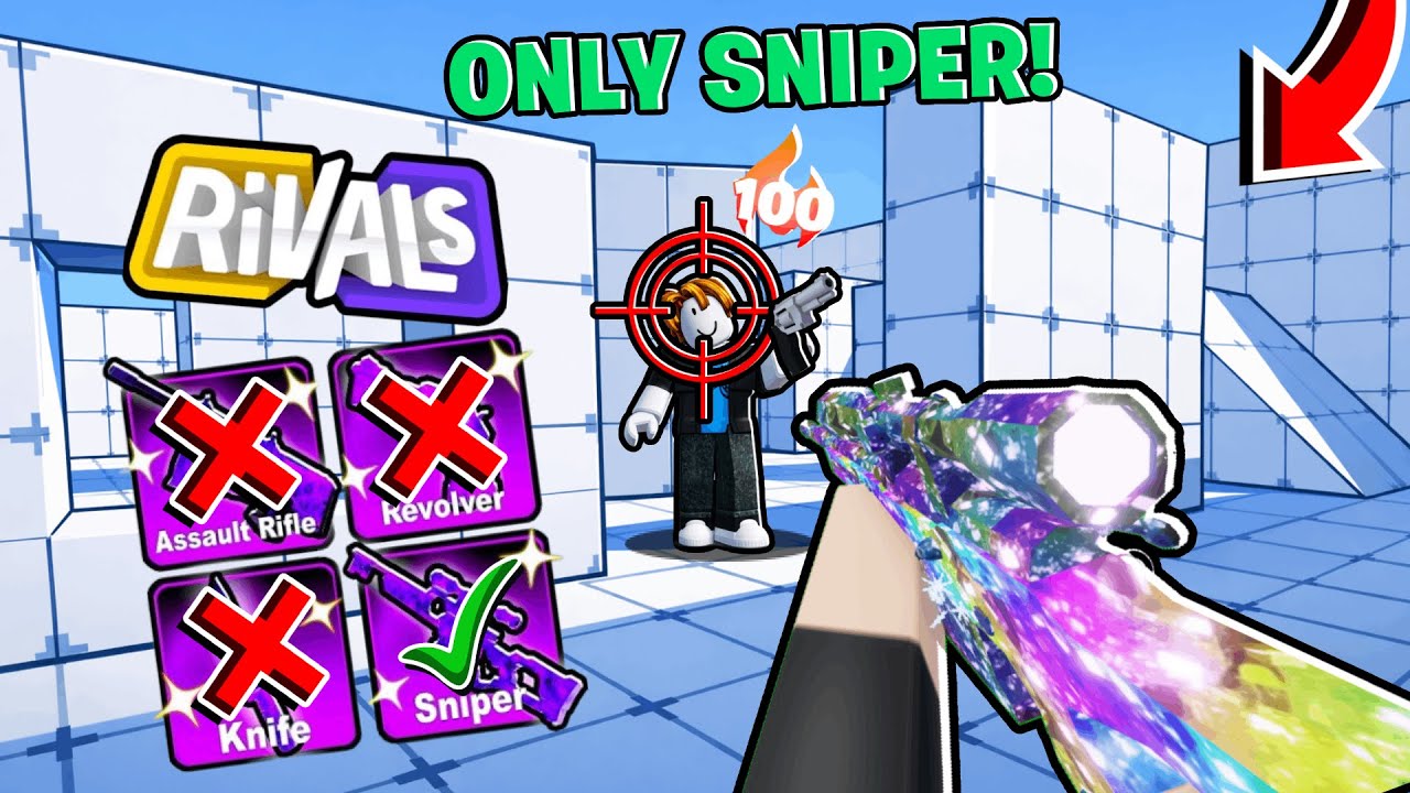 AM JCUAT ONLY SNIPER PE ROBLOX RIVALS!🫣