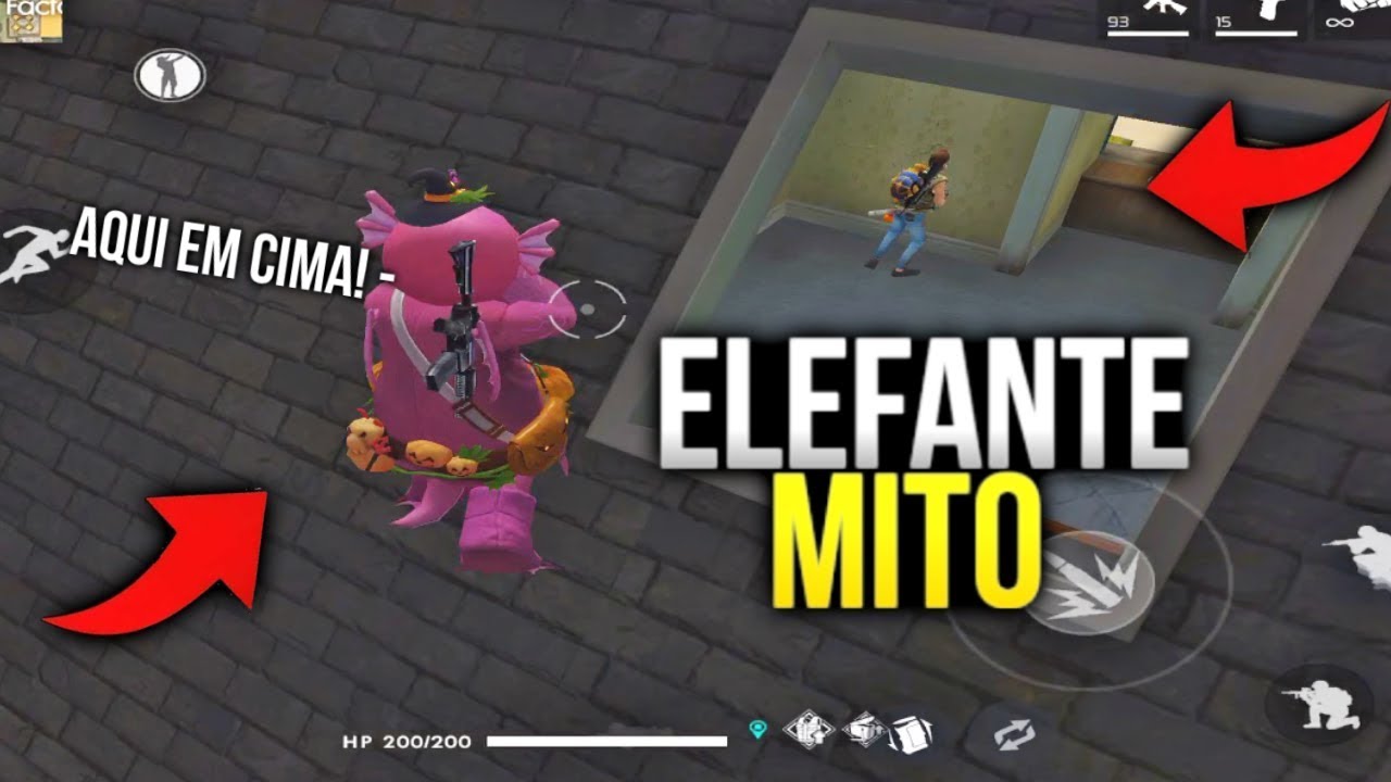 UM ELEFANTE ROSA no SOLO VS SQUAD - FREE FIRE