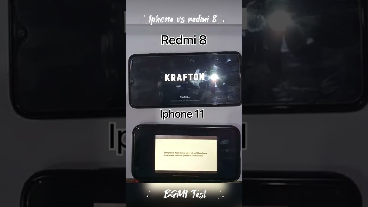 Iphone 11 #vs Redmi 8 || BGMI TEST WHO FAST || #Shorts viral video