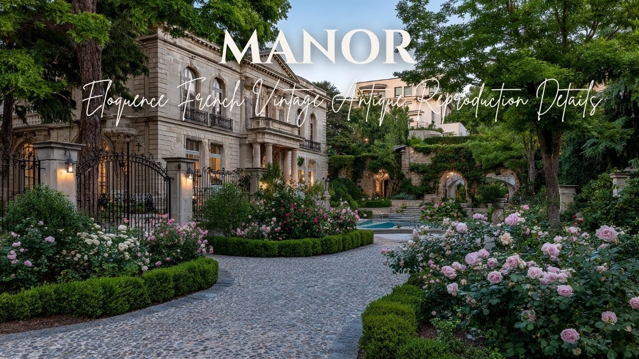 Eloquence French Vintage Inspired Manor with Antique Reproduction Details