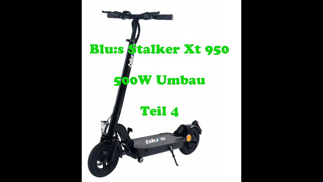 Blu:s Stalker XT950 500W Umbau Tuning  Telefunken S 950  Kabel Verlegen  E-Scooter /4