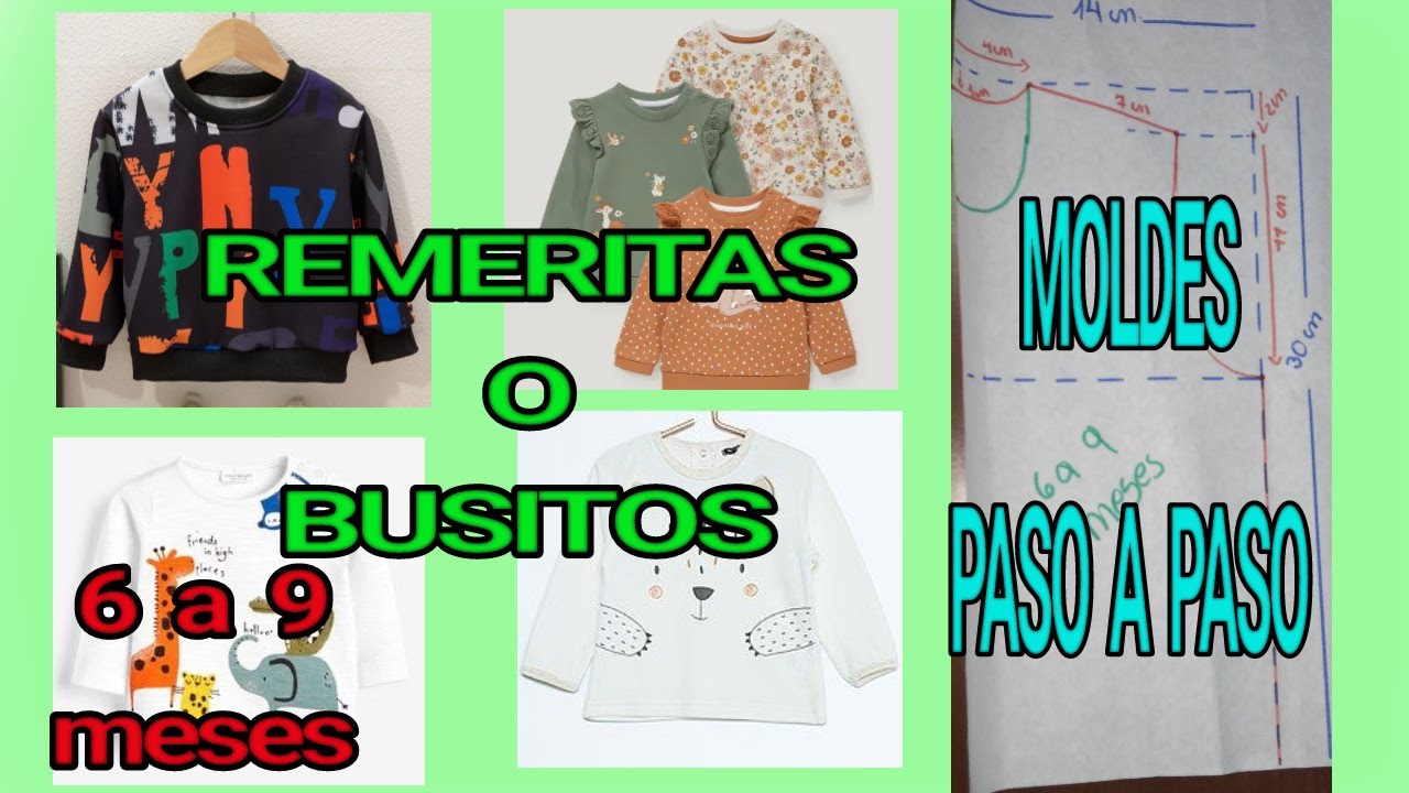 COMO HACER REMERITAS O BUSITOS PARA BEBES DE 6 A 9 MESES👶👶💖 MOLDES PASO A PASO 💖💖