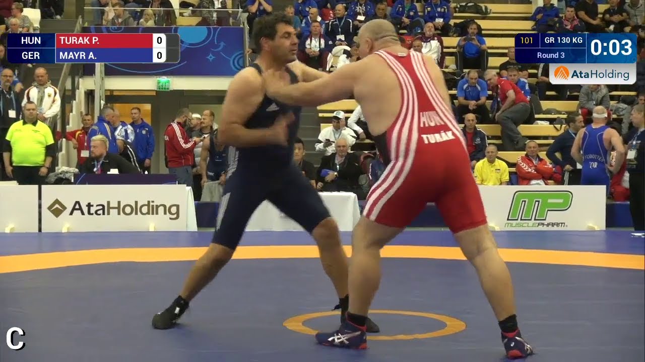 Round 3 GR - 130 kg: A. MAYR (GER) df. P. TURAK (HUN) by Injury Default, 2-2