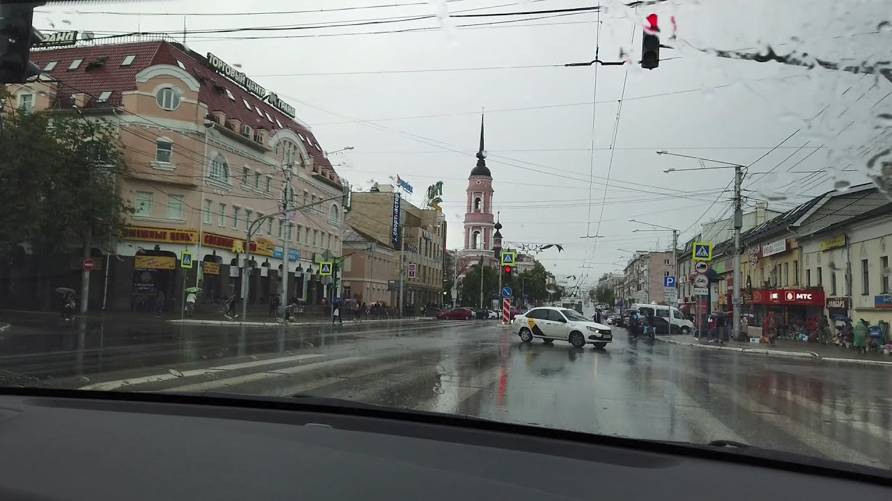 №683 По КАЛУГЕ на машине 🚕 ЦЕНТР КАЛУГИ и ОКРАИНА 🏙 КРАСОТА и РАЗРУХА 📍 ВЛОГ ✔ Поездки по России
