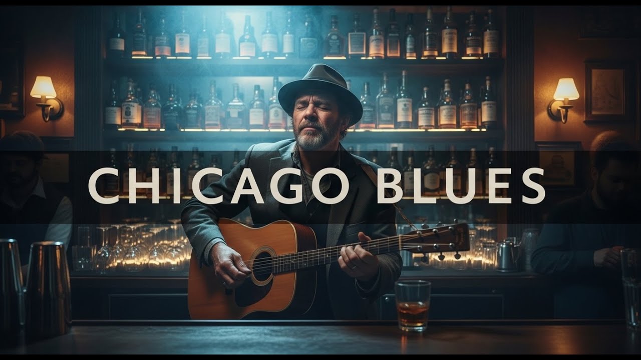 Chicago Blues Nonstop Slow Blues | Lonely Rainy Night Guitar Mix