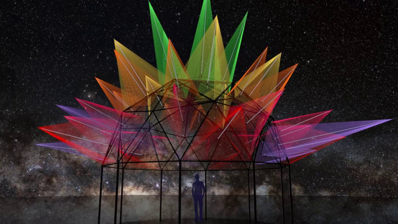 String Art Decodethecode of your own Space Dubaj Instalation 2 SPHERE