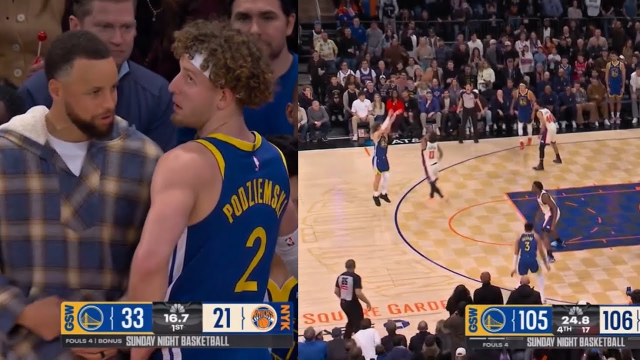 Brandin Podziemski IMPRESSED Steph Curry Until THIS 💀