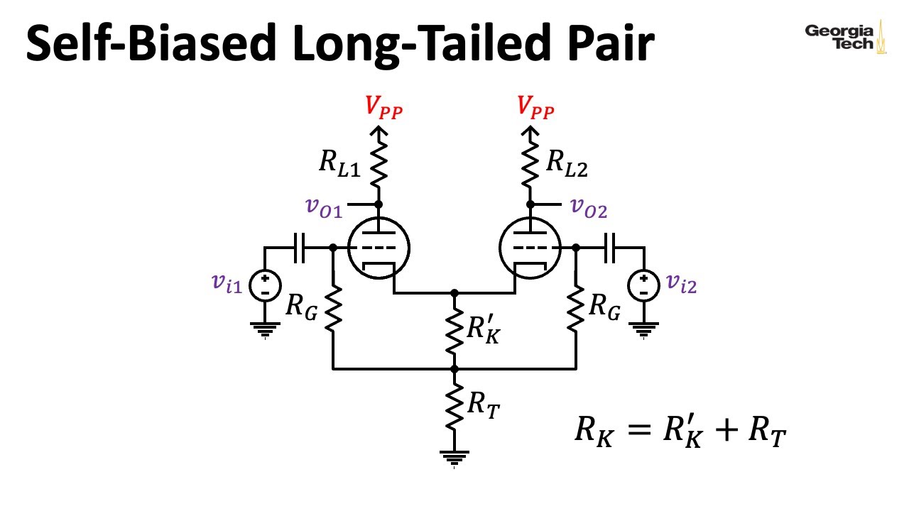 ECE4448 L28: Long-Tailed Pair General Small-Signal Analysis (Guitar Amplification and Effects)