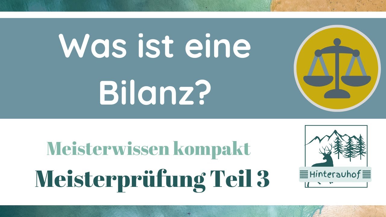 Meisterprüfung Teil 3 - Bilanz einfach erklärt - Meisterwissen kompakt