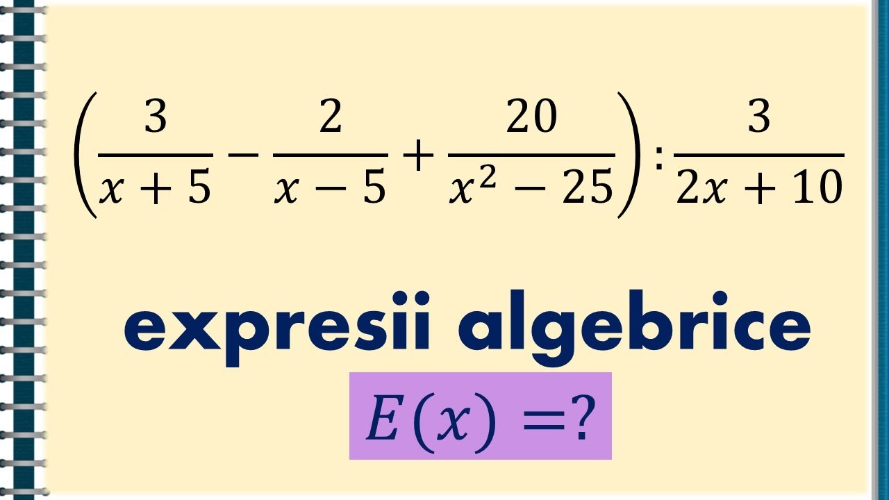 Rapoarte algebrice (expresii algebrice)