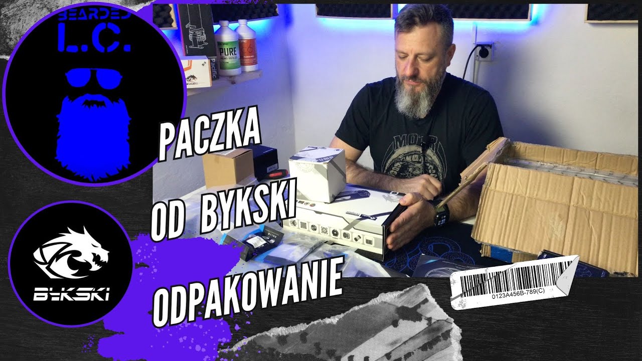 Bykski - odpakowanie paczki pełnej sprzętu do budowy chłodzenia wodnego.