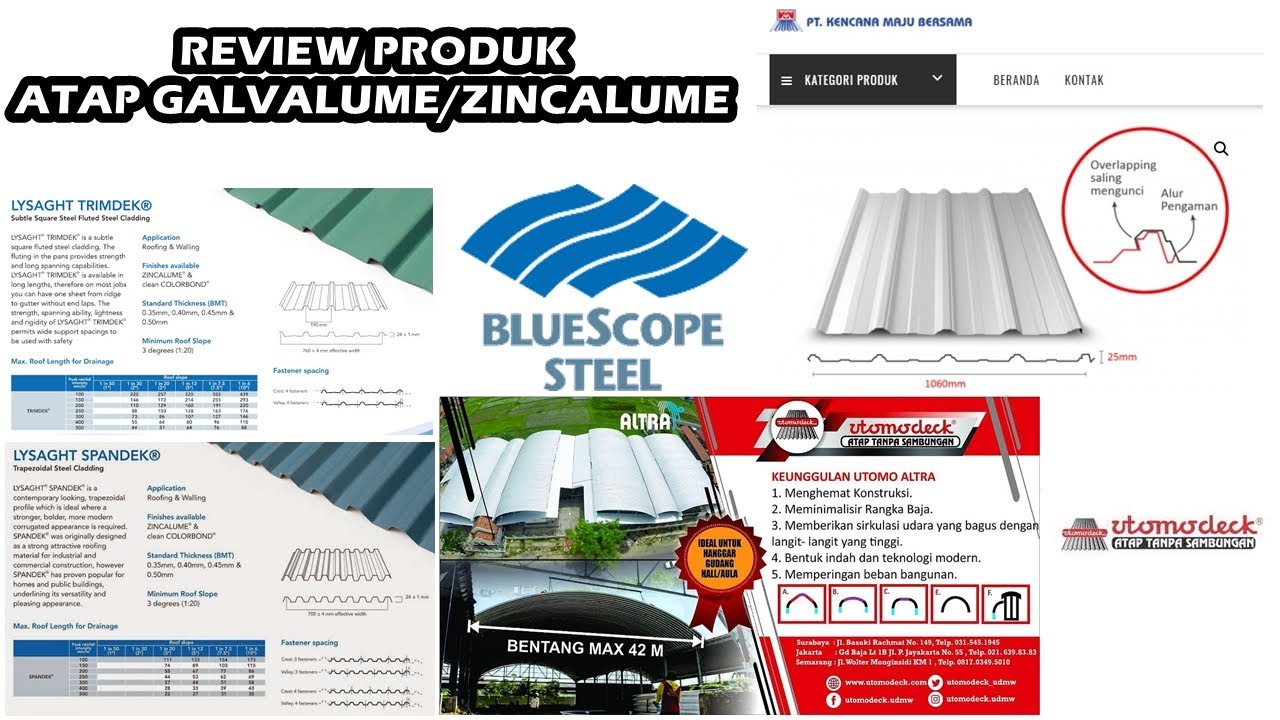 REVIEW PRODUK ATAP GELOMBANG GALVALUME ZINCALUME DI INDUSTRI KONSTRUKSI