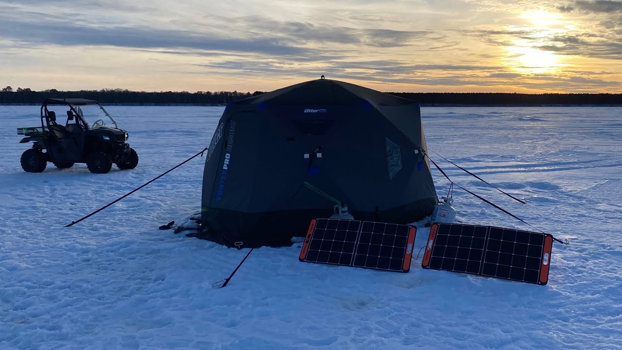 24 Hour Solo Ice Camping, Cooking, and Fishing For Walleye!