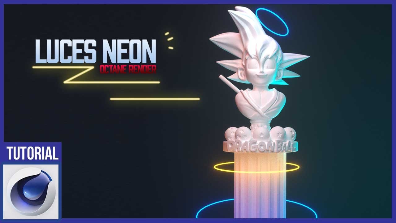 Crea Ilustraciones con LUCES NEON en Cinema4D y Octane Tutorial