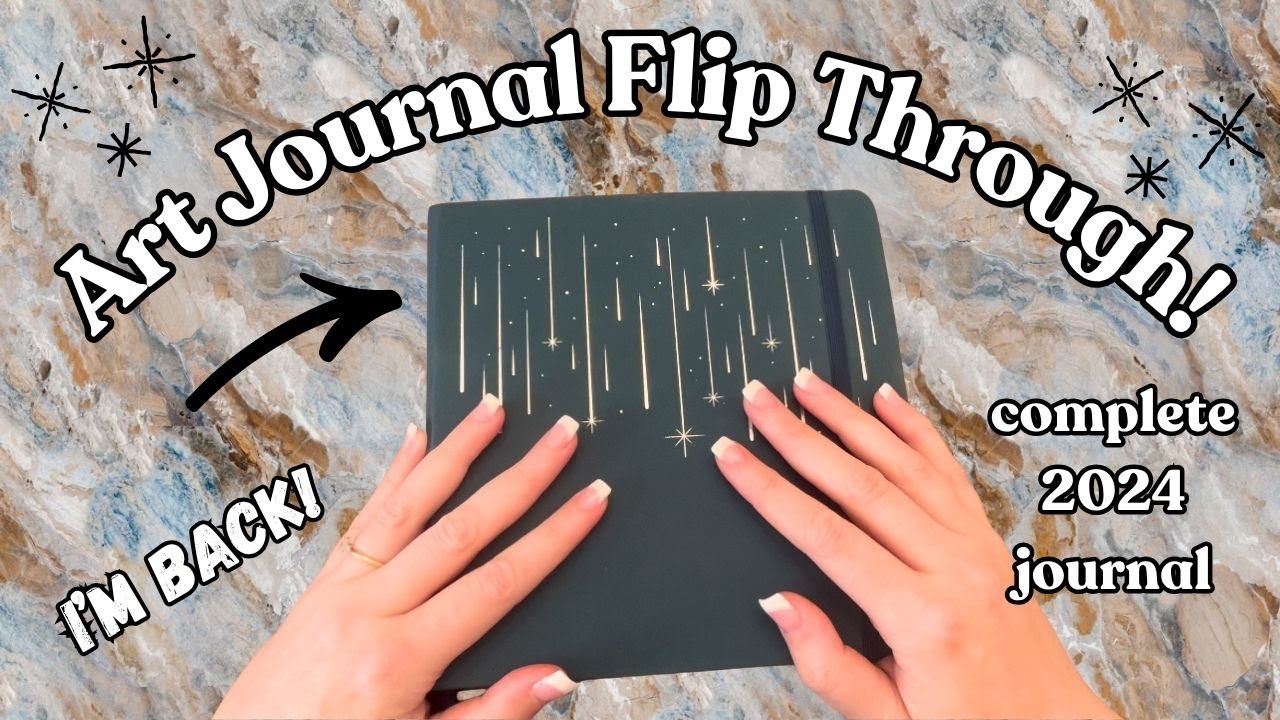 COMPLETE Art Journal Flip Through ✨My Completed 2024 Collage Book!