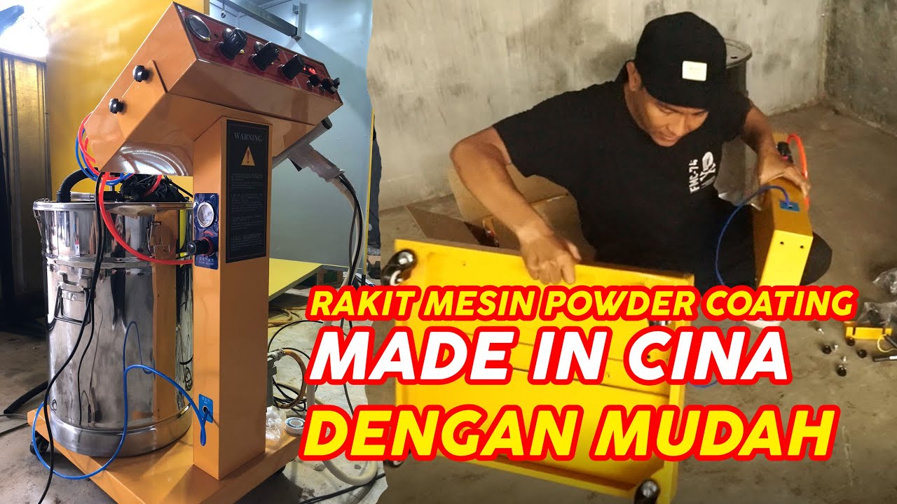 CARA RAKIT MESIN POWDER COATING MADE IN CINA #powdercoating