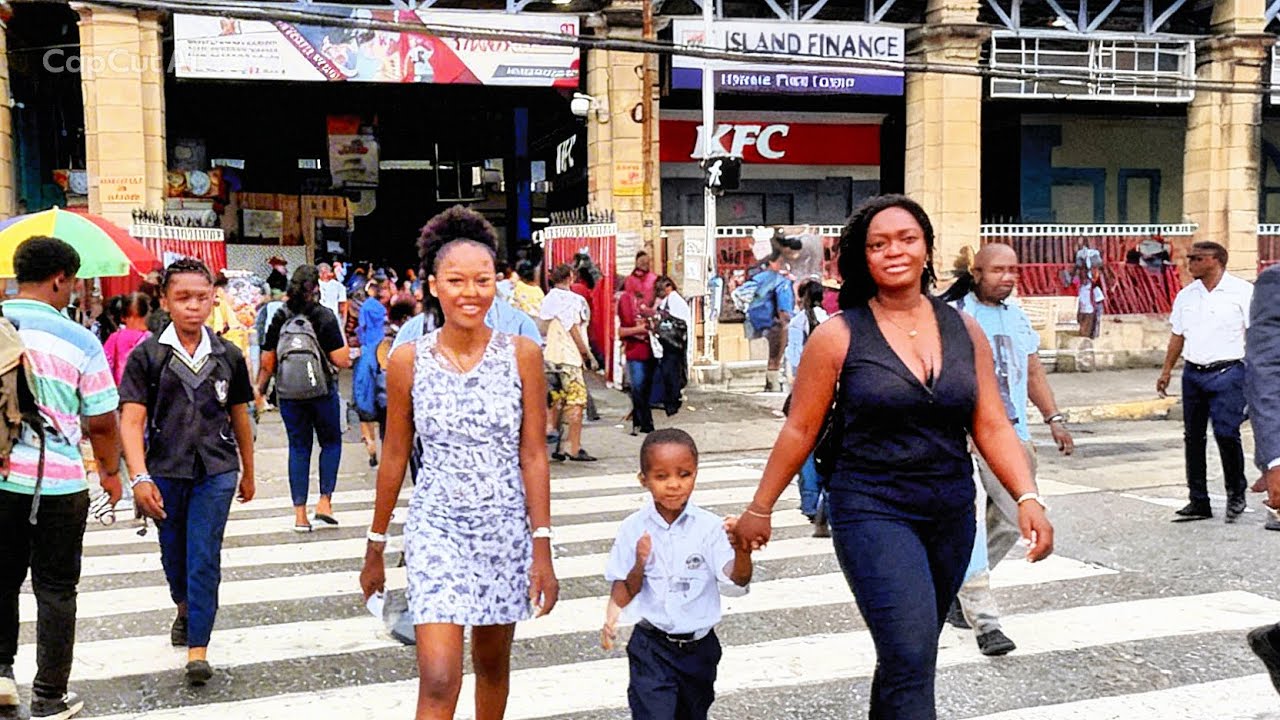 Touring Independence Square to City Gates in Downtown Port of Spain Trinidad 🇹🇹 4K