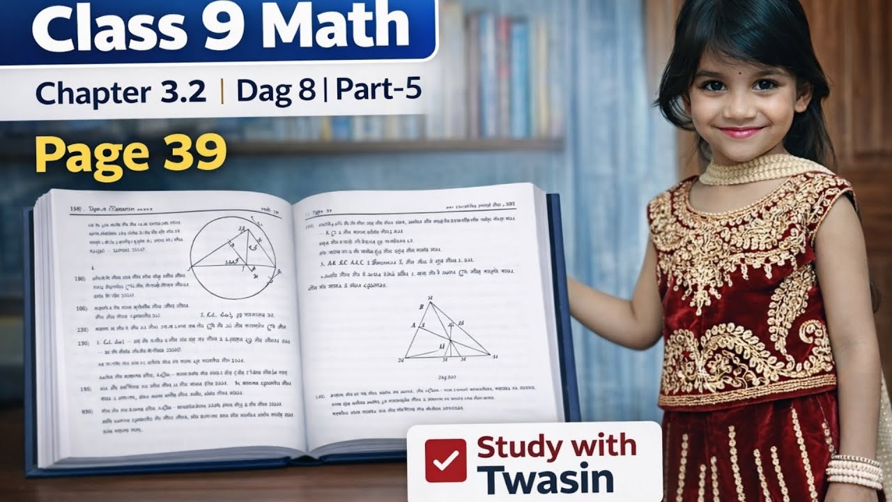 🔥Class 9 Math // Kose Dekhi 3.2 // Page 39 // Dag 8 (Part-5) // Study with Twasin