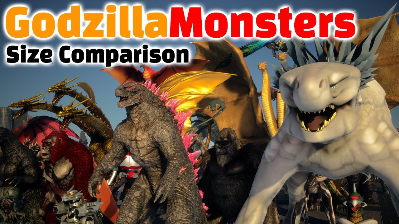 Godzilla Monsters Size Comparison