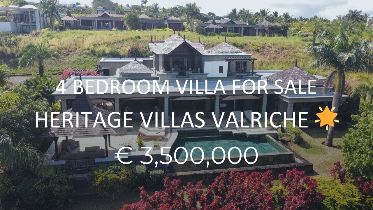 Luxurious 4 Bedroom Villa in Heritage Villas Valriche, Bel Ombre | $3.5M IRS Property