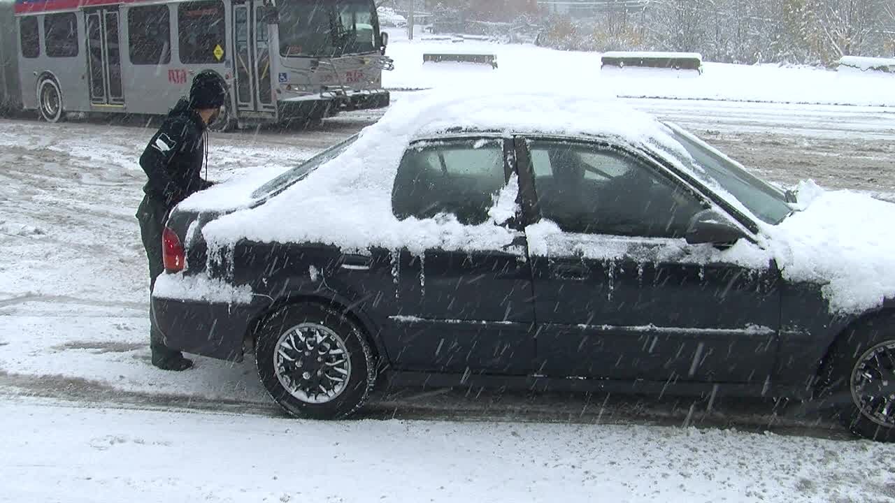 west side snow stuck cars NEW