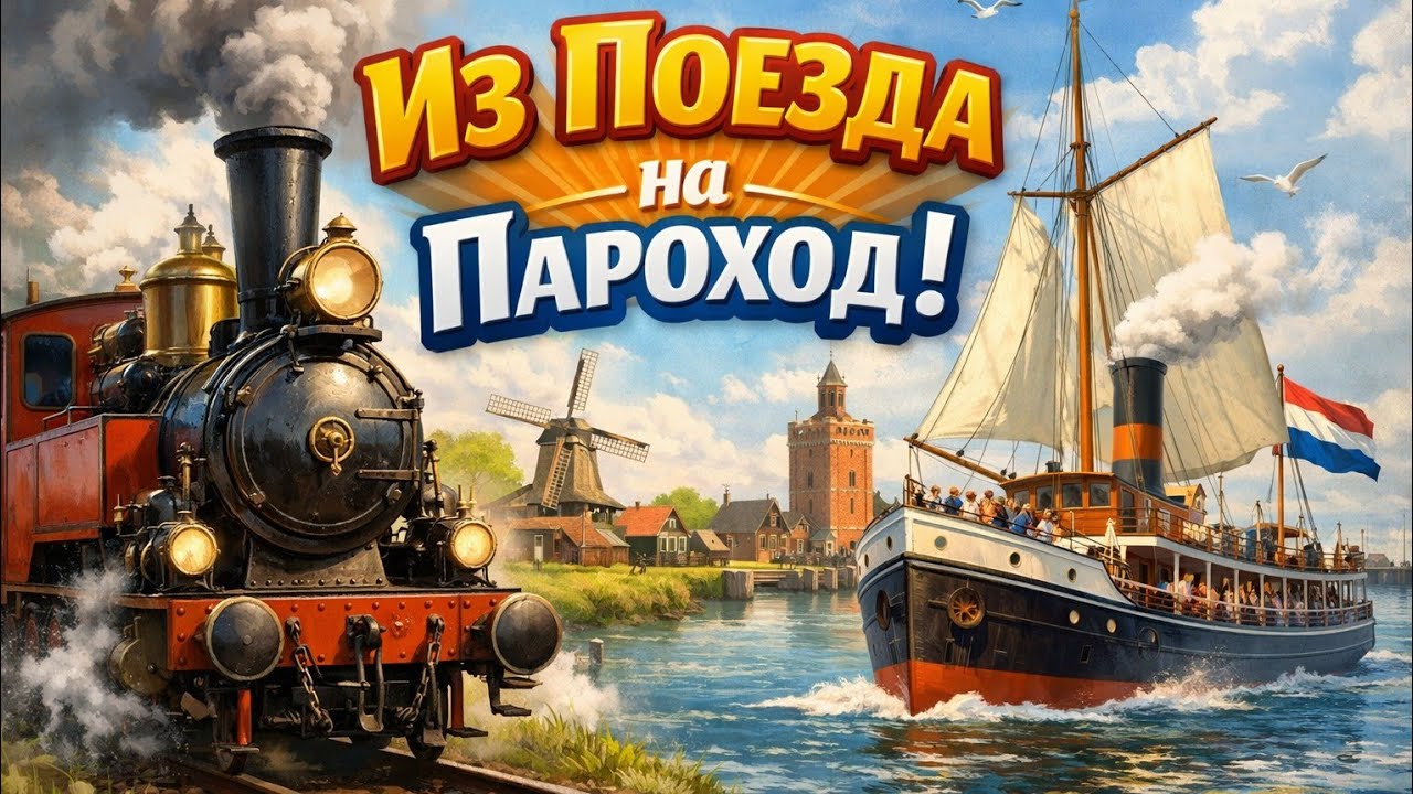Hoorn-Modemblik+корабль IJsselmeer  - Самое необычное путешествие в Нидерландах 🚂 ⛵ 