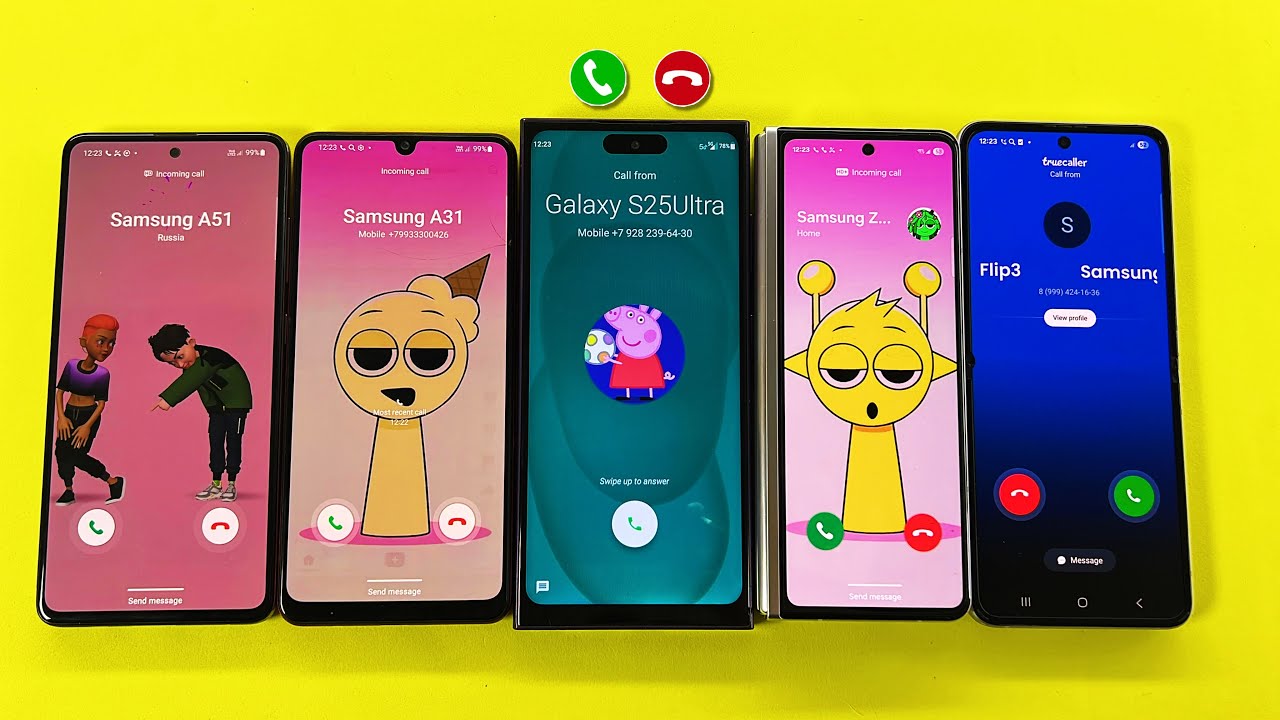 Incoming Call SAMSUNG Z Fold 3, Z Flip 3, Galaxy S25 Ultra, Galaxy A31, Galaxy A51 