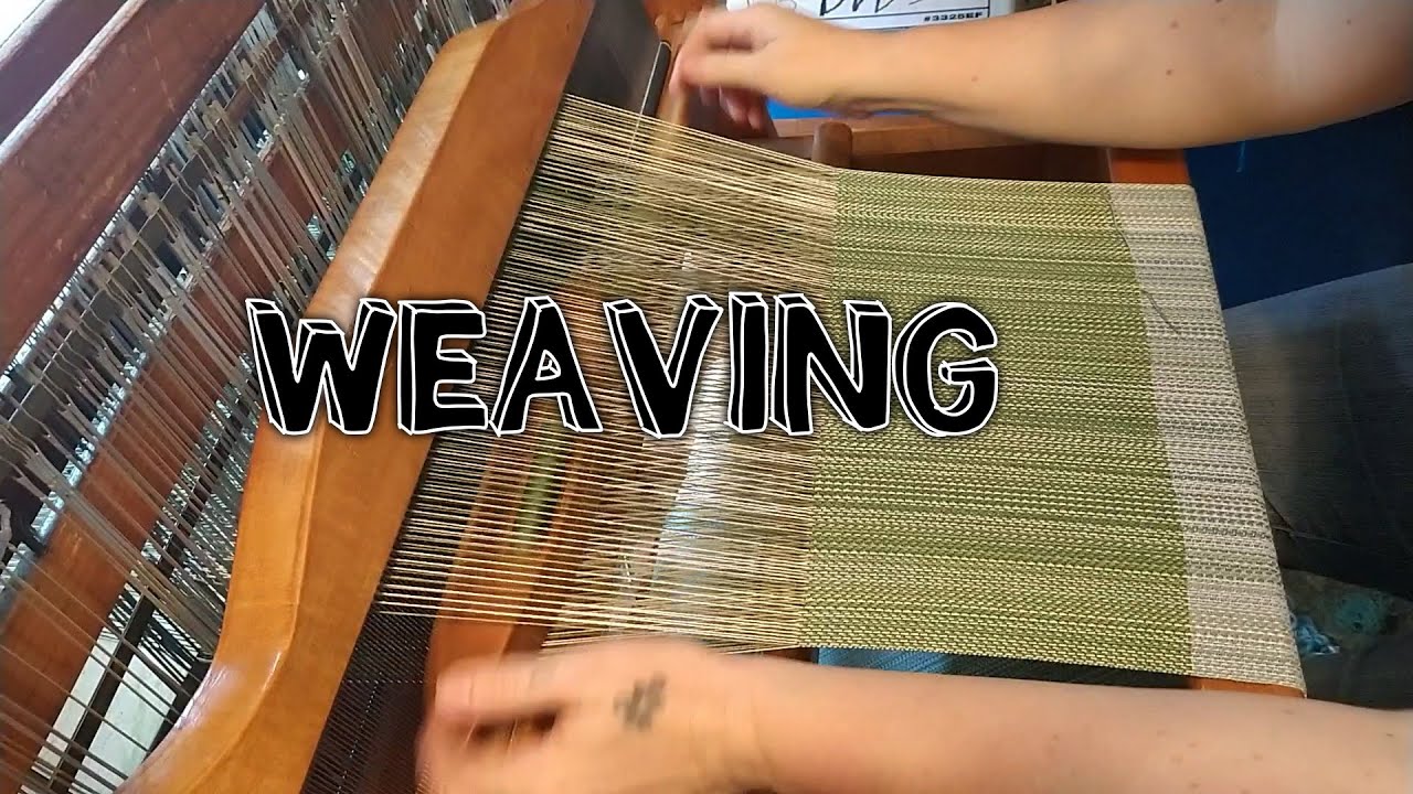 Weaving On A Swedish-Style 4-Harness Floor Loom