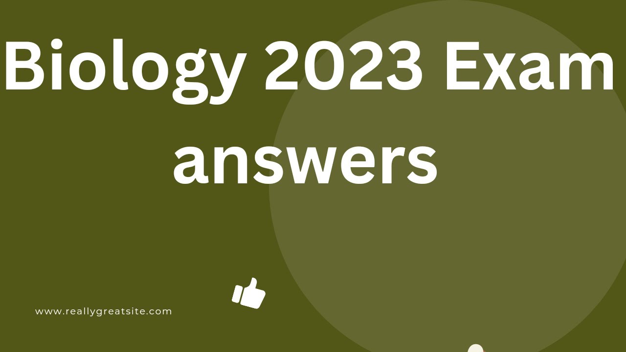 Biology exam 2023 || Answersheet.