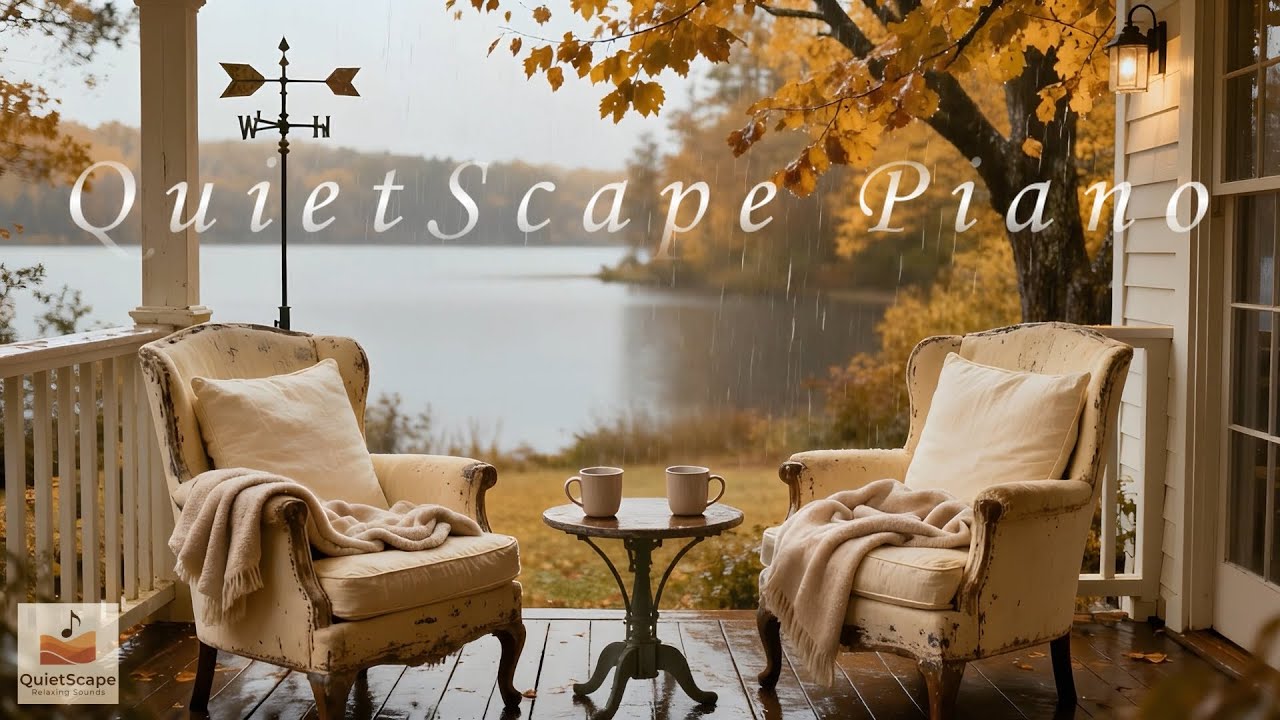patio Relaxing Piano & Strings for Deep Focus 🎻 Study & Concentration Music | QuietScape Ambience