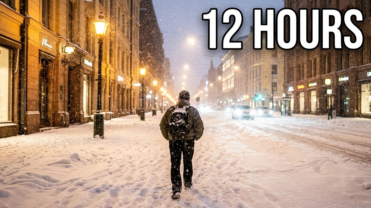 HEAVY SNOW STORM Walk ❄️ 12 HOUR SNOW WALK!!! 🇫🇮 Magical Winter Walk in Finland 4K Nordic Slow TV❄️