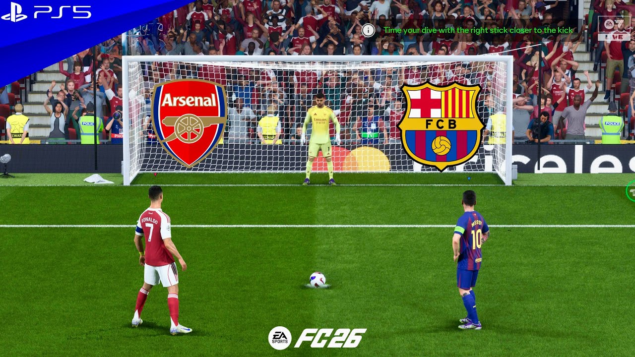 FC BARCELONA VS ARSENAL | UCL FINAL | RONALDO VS MESSI | FC 26 PENALTY SHOOTOUT - PS5