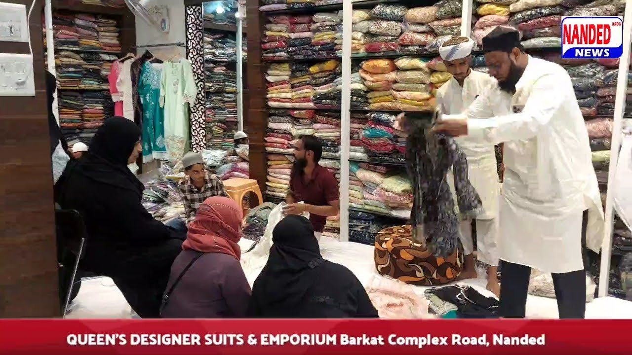 Nanded | Barkat Complex Road.QUEEN'S DESIGNER SUITS & EMPORIUM Pr Dresses Ka Naya Stock