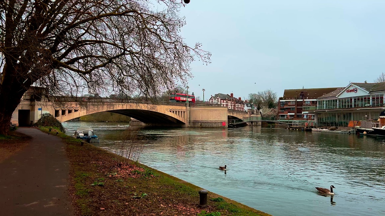 A Quiet Thames Walk in Reading, Berkshire 🇬🇧 | Caversham Bridge & Christchurch Meadows | 4K