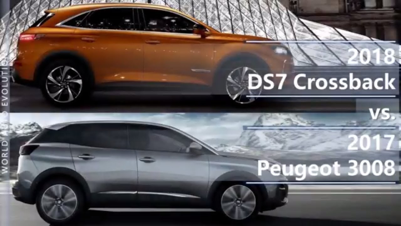 2018 DS7 Crossback vs 2017 Peugeot 3008 (technical comparison)