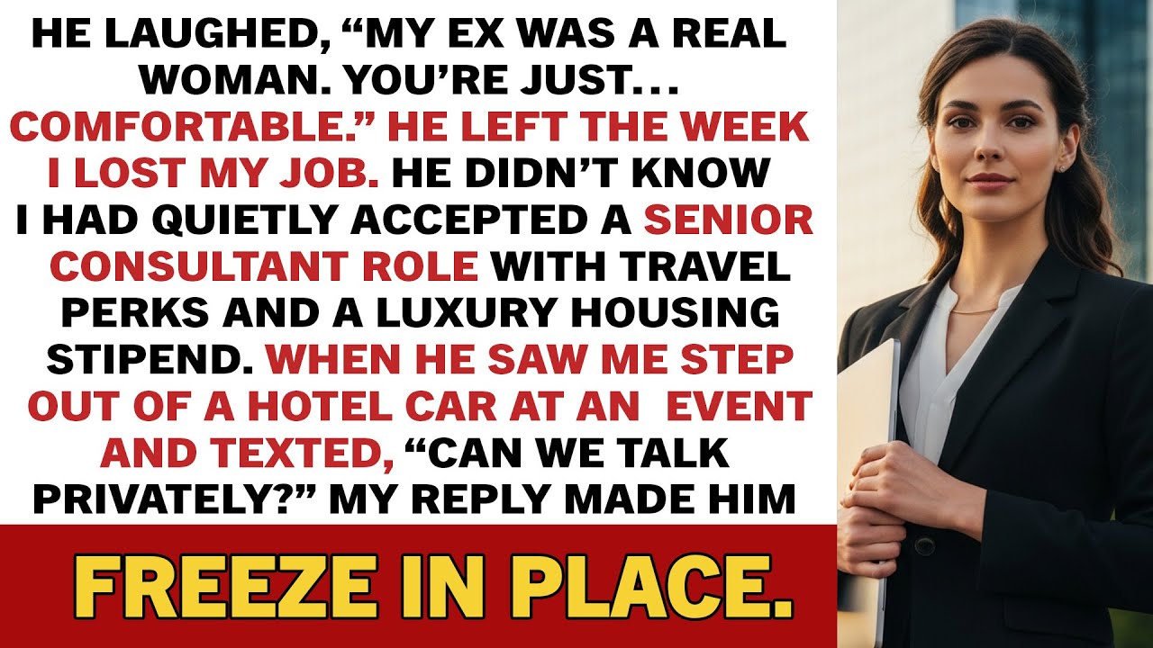 He laughed, “My ex was a real woman. You’re just… comfortable.” He left the week…
