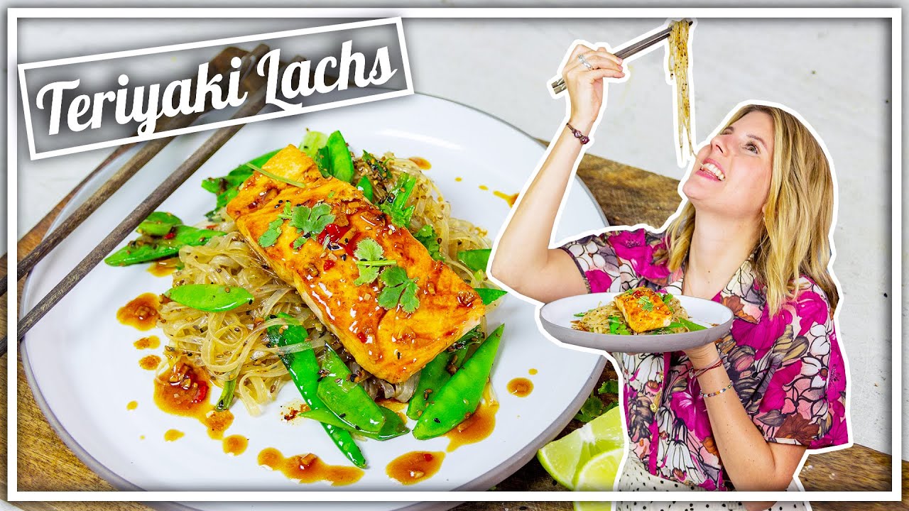 Teriyaki Lachs | mit Sesam-Reisnudeln | schnell & lecker | Felicitas Then