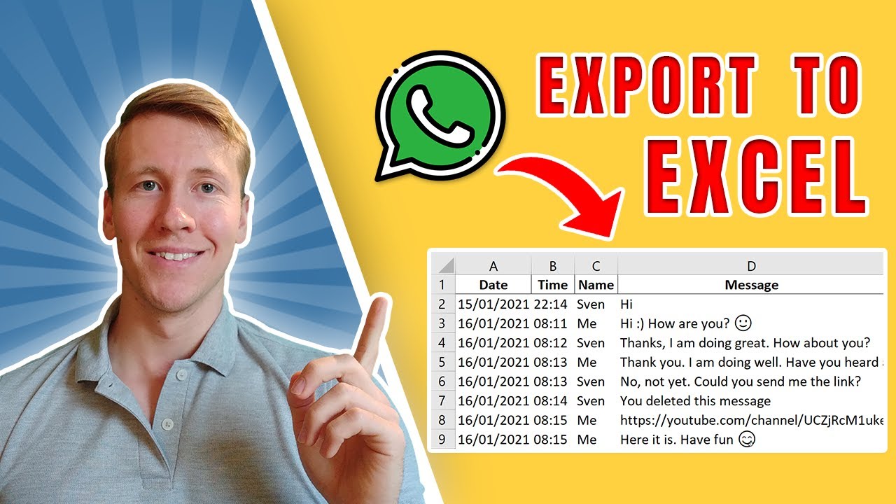 Как экспортировать историю чатов WhatsApp в Excel с помощью Python 📲 (быстро и просто) | Только д...