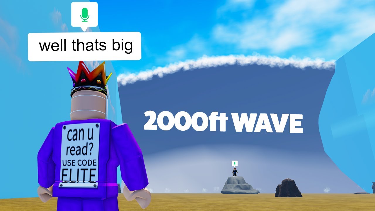Roblox Voice Chat BUT A 2000ft Tsunami HITS