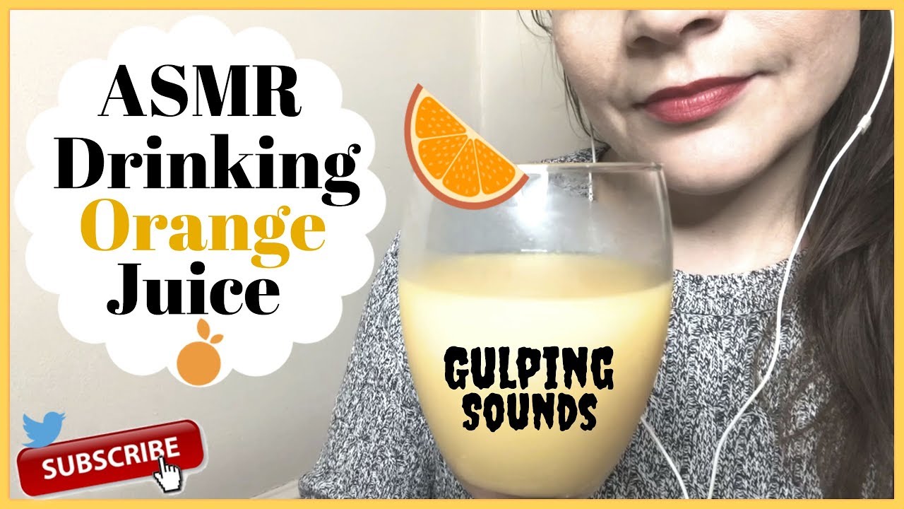 ASMR GULPING ORANGE JUICE {20 min.} | GULPING ASMR | DRINKING SOUNDS ASMR *NO TALKING*
