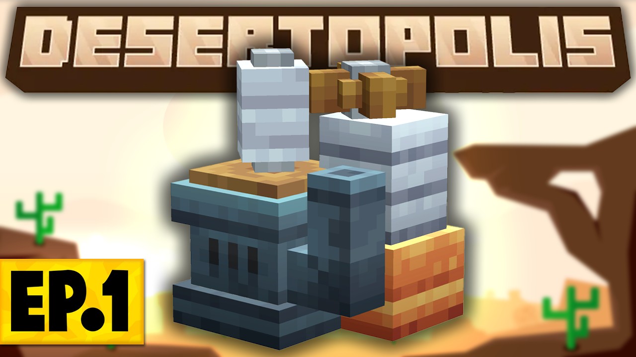 Minecraft Desertopolis | SURVIVING IN THE BLISTERING DESERT HEAT! #1 [Modded Questing Survival]