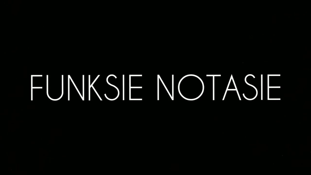 FUNKSIE NOTASIE - GR.12 (Afrikaans)