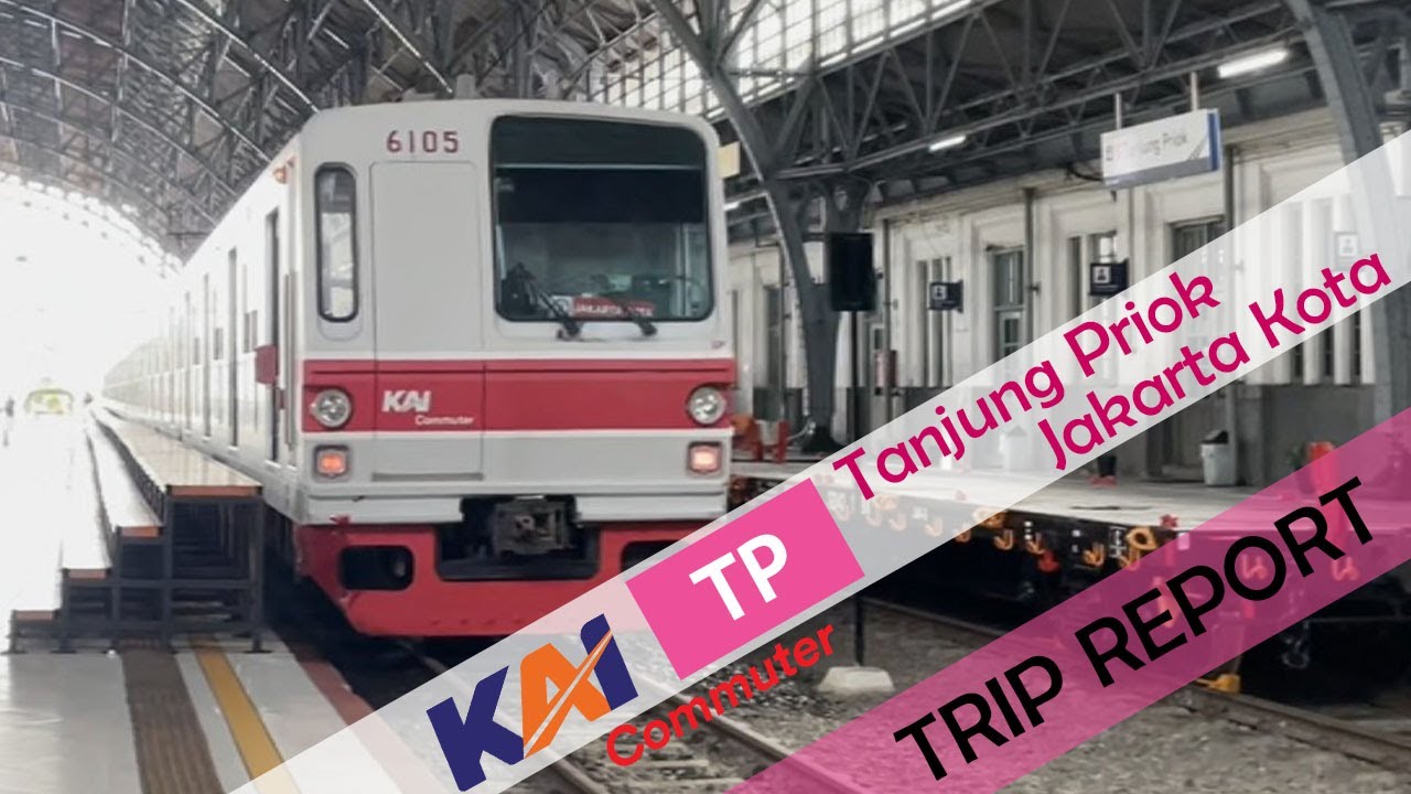 JAKARTA'S SHORTEST TRAIN SERVICE | KRL Commuterline | Pink Line. Tanjung Priok to Kampung Bandan