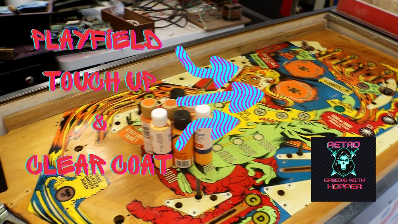 1978 Gottlieb Dragon Touching Up & Finishing Up The Playfield / Clear Coat Ep 7