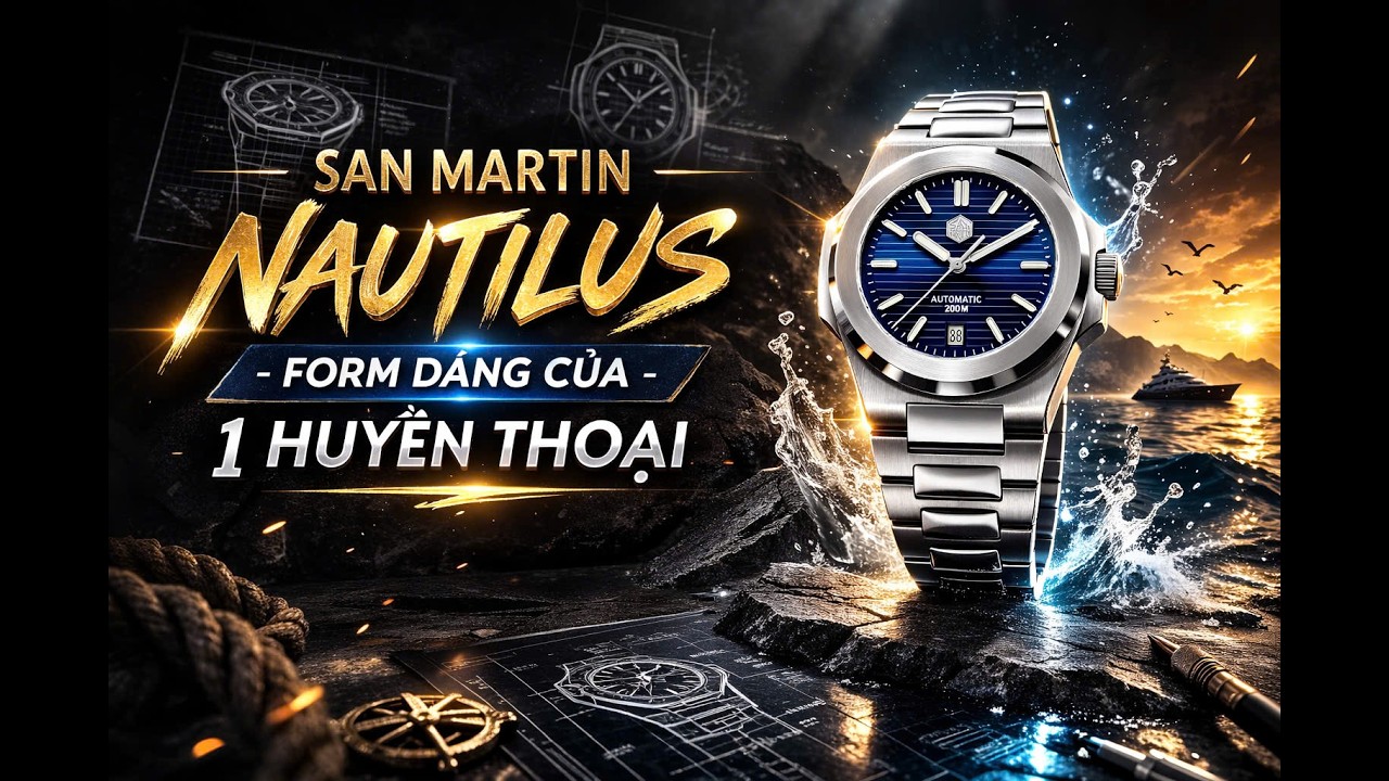 Review San martin SN076 homeage Patek Phillip Nautilus