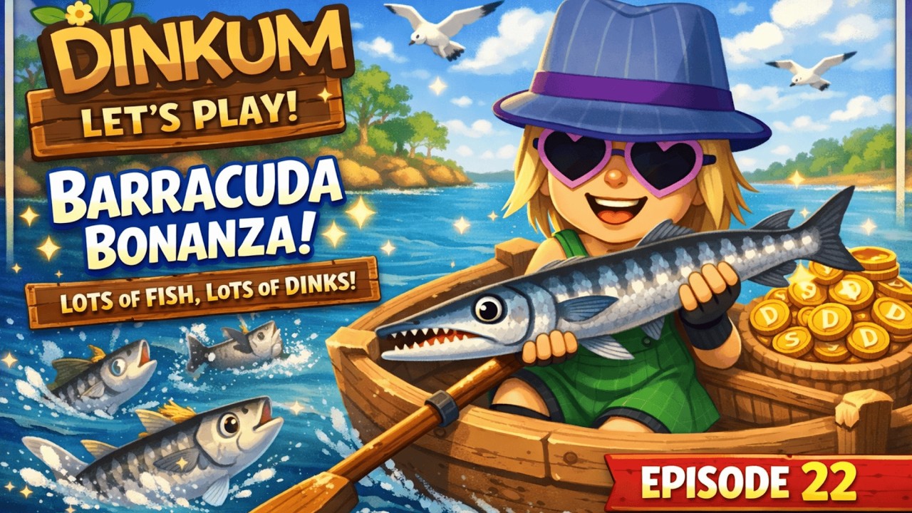 DINKUM LET'S PLAY EPISODE 22: OUR 1ST FISHING COMP. IS FINALLY HERE!!